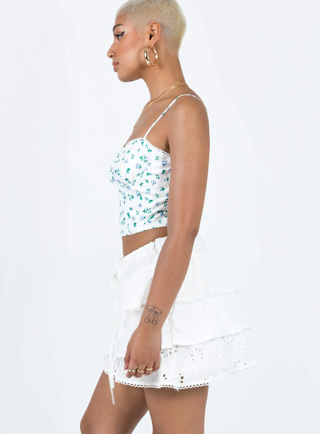 Malana Anglais Mini Skirt Ivory